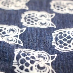 OWL navy blue flowy shirt